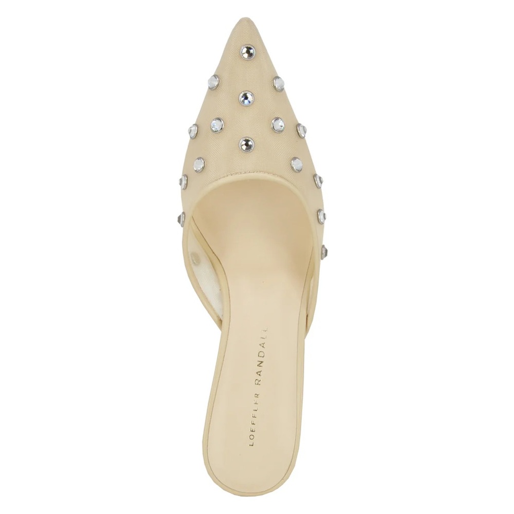 Loeffler Randall Cream Studded Mules